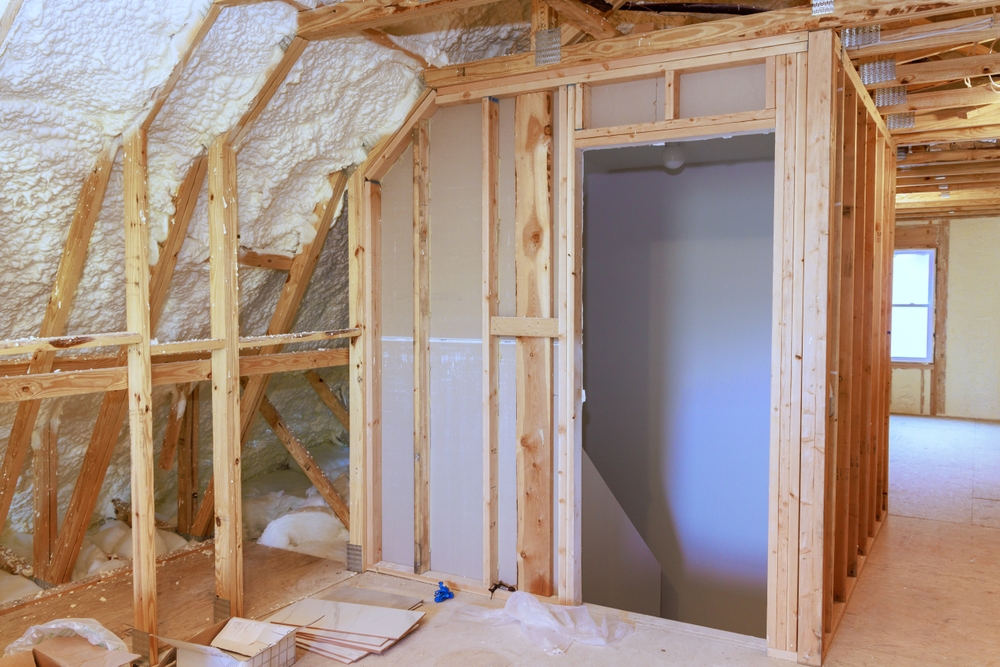 Spray,Foam,Insulation,Is,Used,To,Insulate,Wall,Of,An